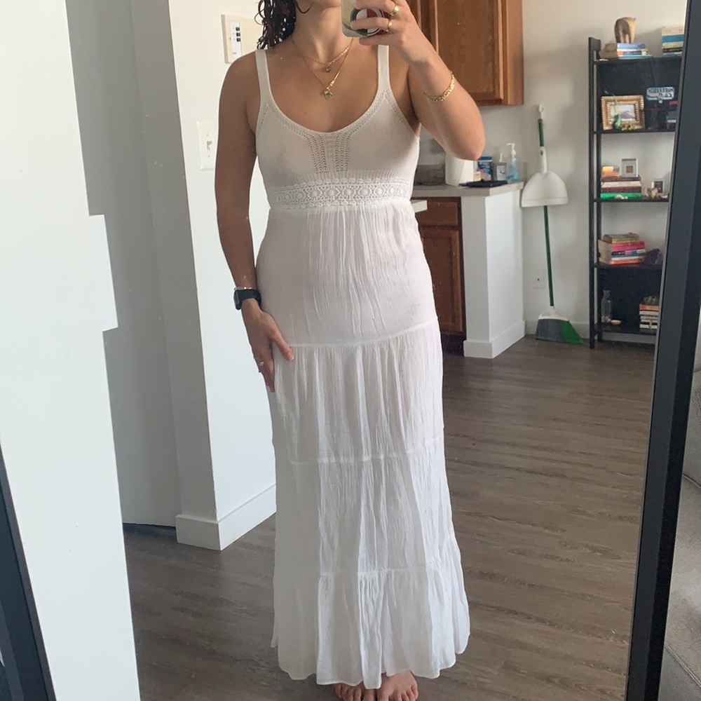 Crochet top maxi dress sz M